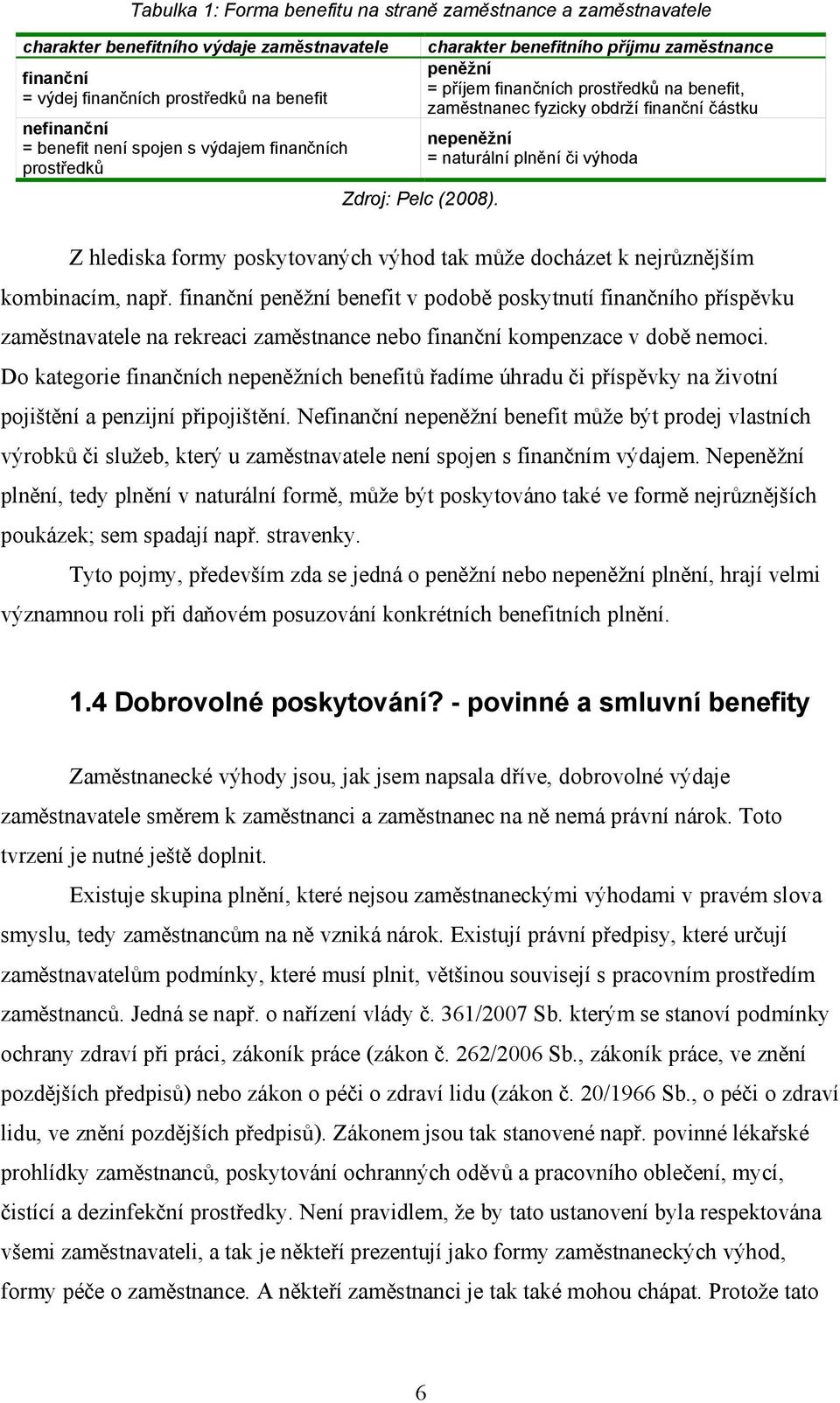 nepeněžní = naturální plnění či výhoda Z hlediska formy poskytovaných výhod tak může docházet k nejrůznějším kombinacím, např.