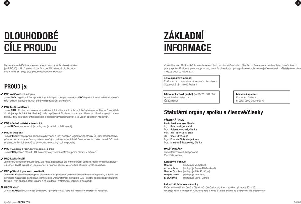 Platforma pro rovnoprávnost, uznání a diverzitu je nyní zapsána ve spolkovém rejstříku vedeném Městským soudem v Praze, oddíl L, vložka 2217.