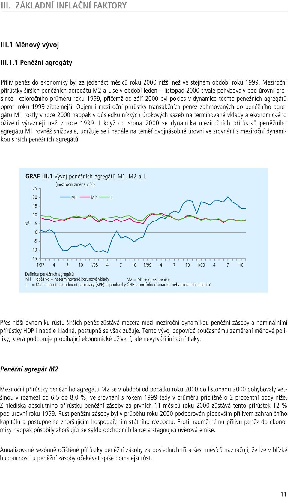 těchto peněžních agregátů oproti roku 1999 zřetelnější.