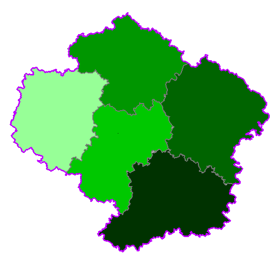 III.6 Mapa kraje - míra nezaměstnanosti k 31.12.