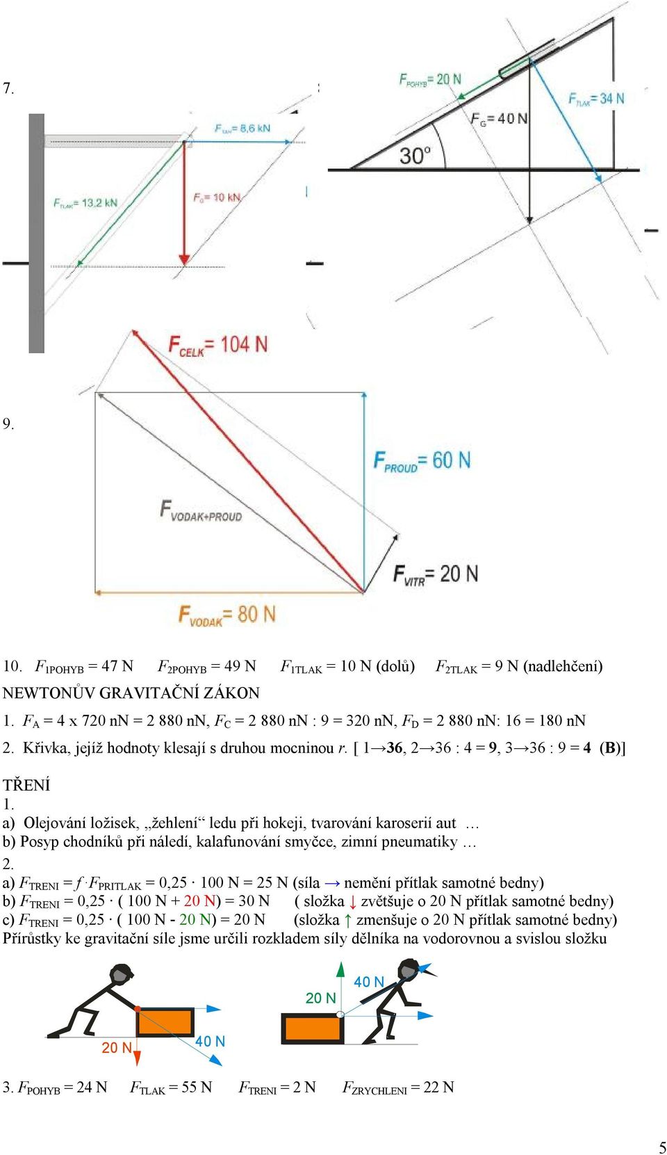 a) Olejování ložisek, žehlení ledu při hokeji, tvarování karoserií aut b) Posyp chodníků při náledí, kalafunování syčce, ziní pneuatiky.