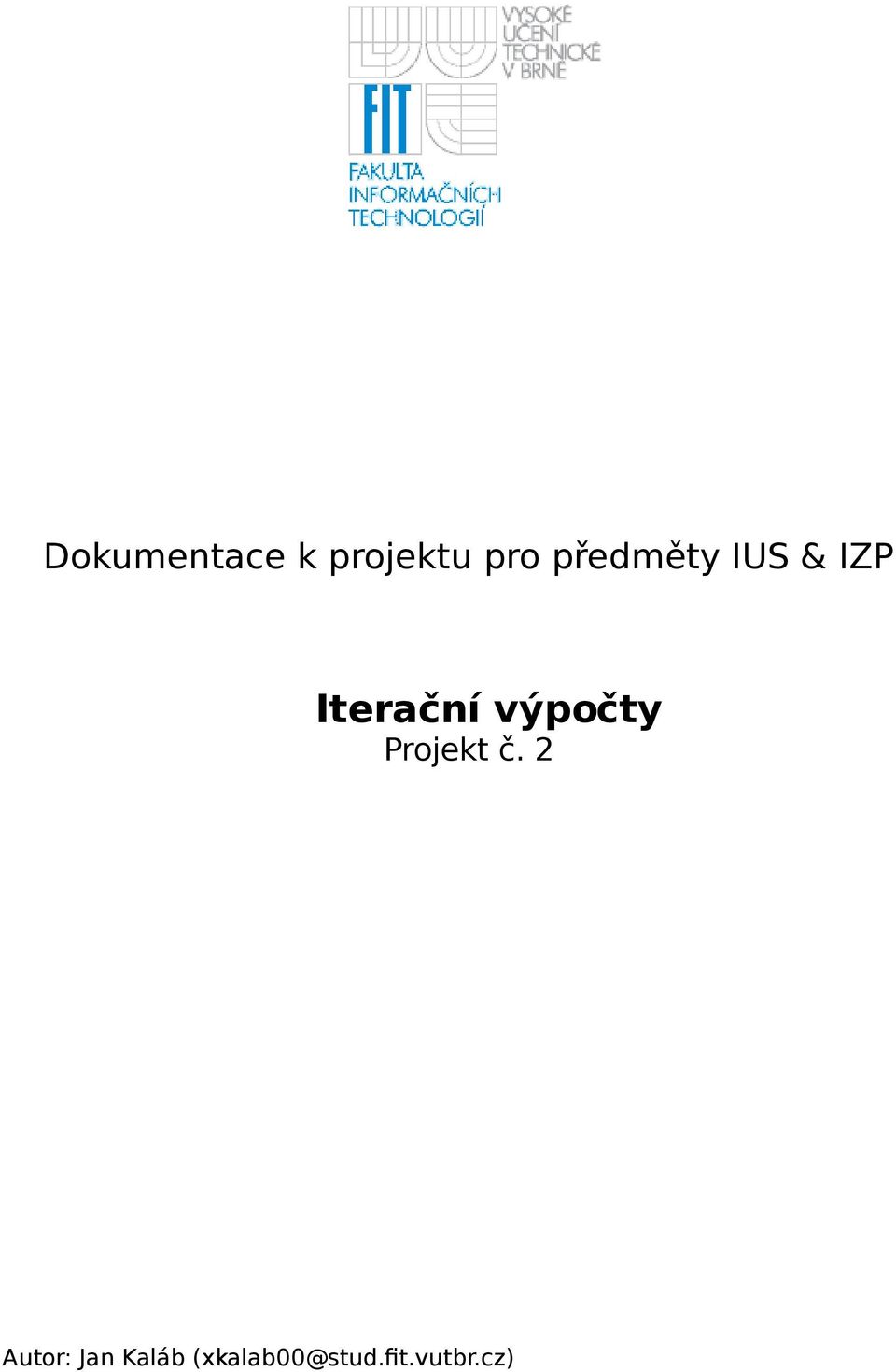 výpočty Projekt č.