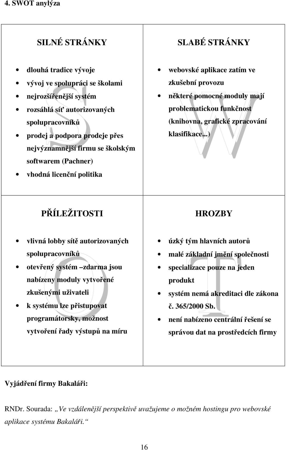 zpracování klasifikace.