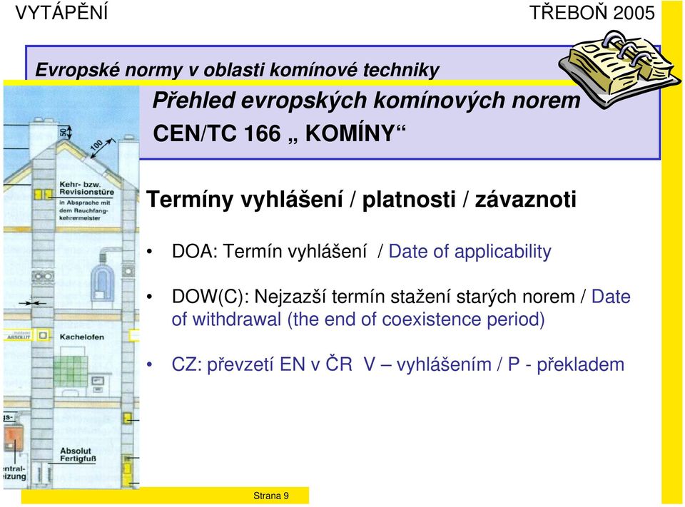 Nejzazší termín stažení starých norem / Date of withdrawal (the end of