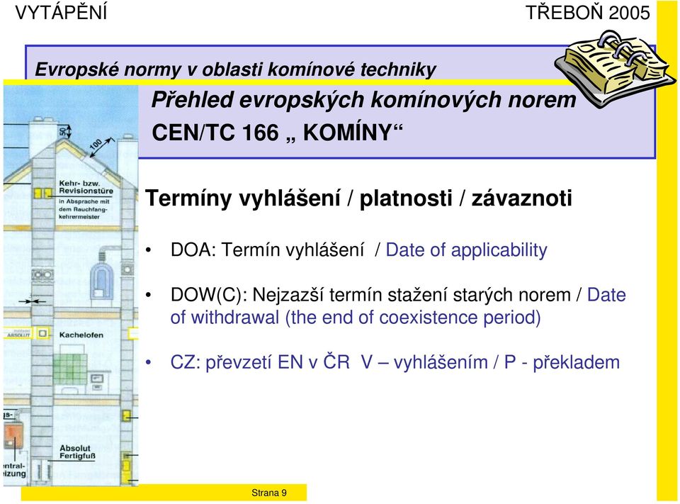 Nejzazší termín stažení starých norem / Date of withdrawal (the end of