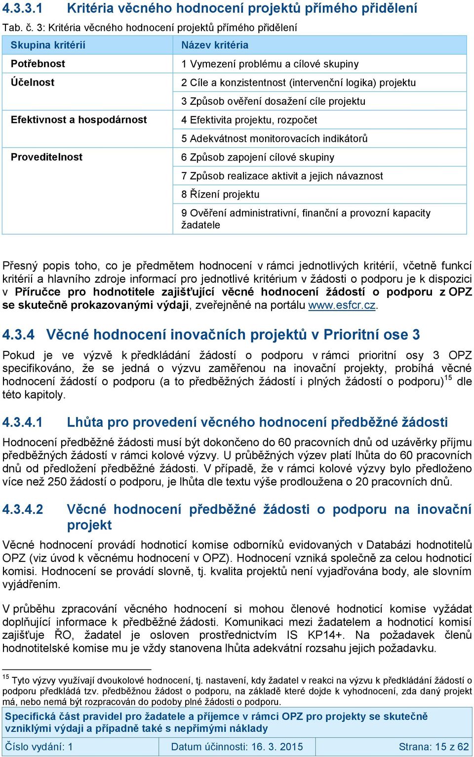 konzistentnost (intervenční logika) projektu 3 Způsob ověření dosažení cíle projektu 4 Efektivita projektu, rozpočet 5 Adekvátnost monitorovacích indikátorů 6 Způsob zapojení cílové skupiny 7 Způsob