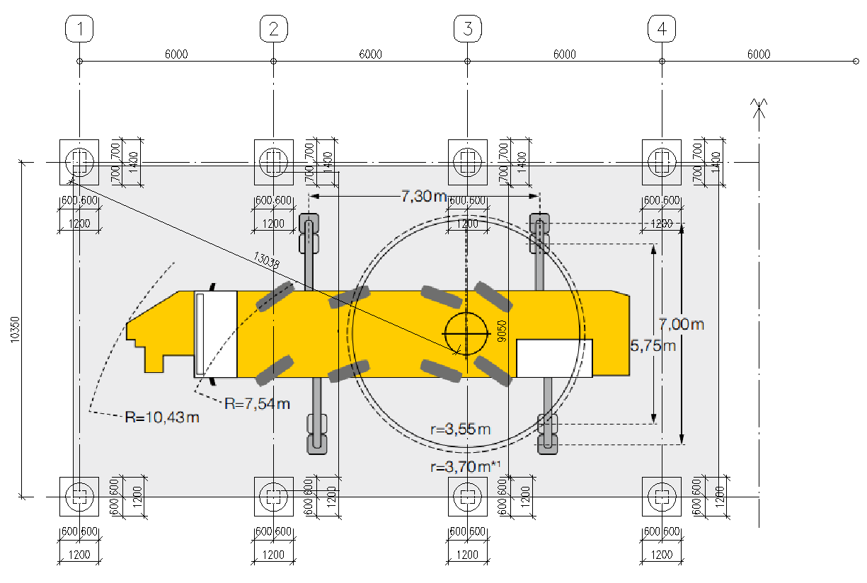 Obr. 5 Tabulka nosnosti jeřábu MK 88