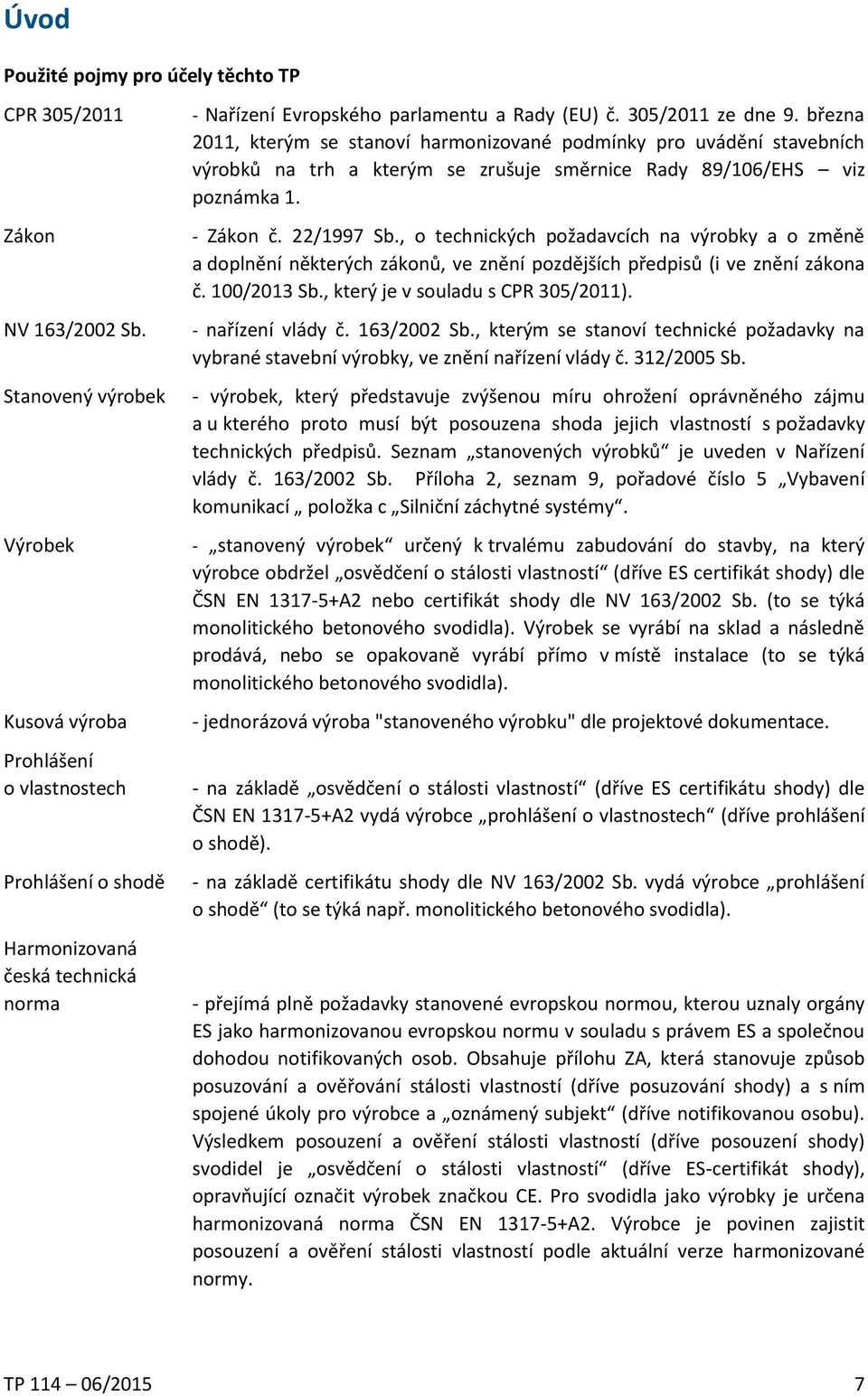 března 2011, kterým se stanoví harmonizované podmínky pro uvádění stavebních výrobků na trh a kterým se zrušuje směrnice Rady 89/106/EHS viz poznámka 1. - Zákon č. 22/1997 Sb.