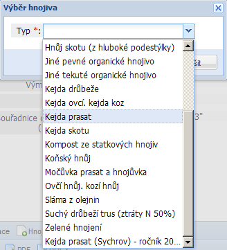 Doporučení: Při předpokládaném/plánovaném umístění hnojiště zadávejte datum s určitou rezervou, tj. např. od 1.11.2011 do 31.10.