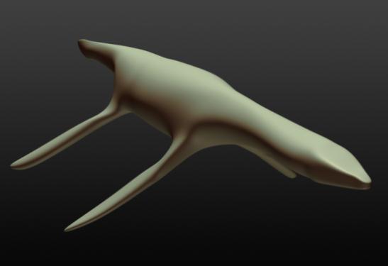 Plesiosauria - 3D modely Tab. 9: Renderované obrázky 3D modelu bazálního plesiosaura(blok nahoře) a pliosaura (blok dole).