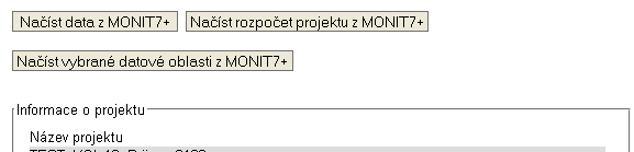 Zpracování MZ v Benefit7 (3) Po založení MZ umožněno načtení dat a rozpočtu z M7+ Načíst data z Monit7+ V případě úspěšného načtení dat jsou některá pole MZ předvyplněna a zobrazí se Načíst rozpočet