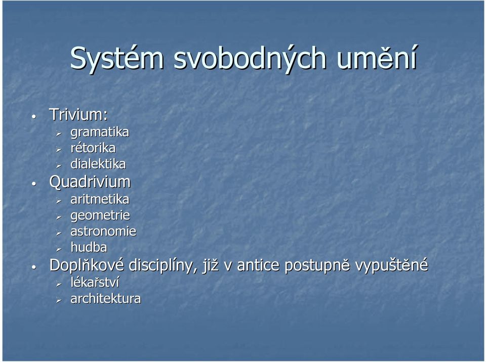 geometrie astronomie hudba Doplňkov kové
