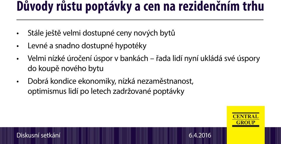 v bankách řada lidí nyní ukládá své úspory do koupě nového bytu Dobrá