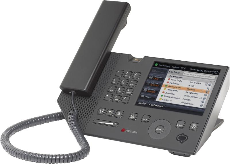 Na fotografii IP telefon Polycom