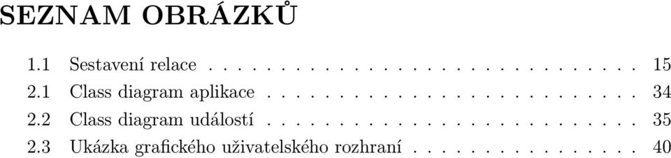 2 Class diagram událostí.......................... 35 2.