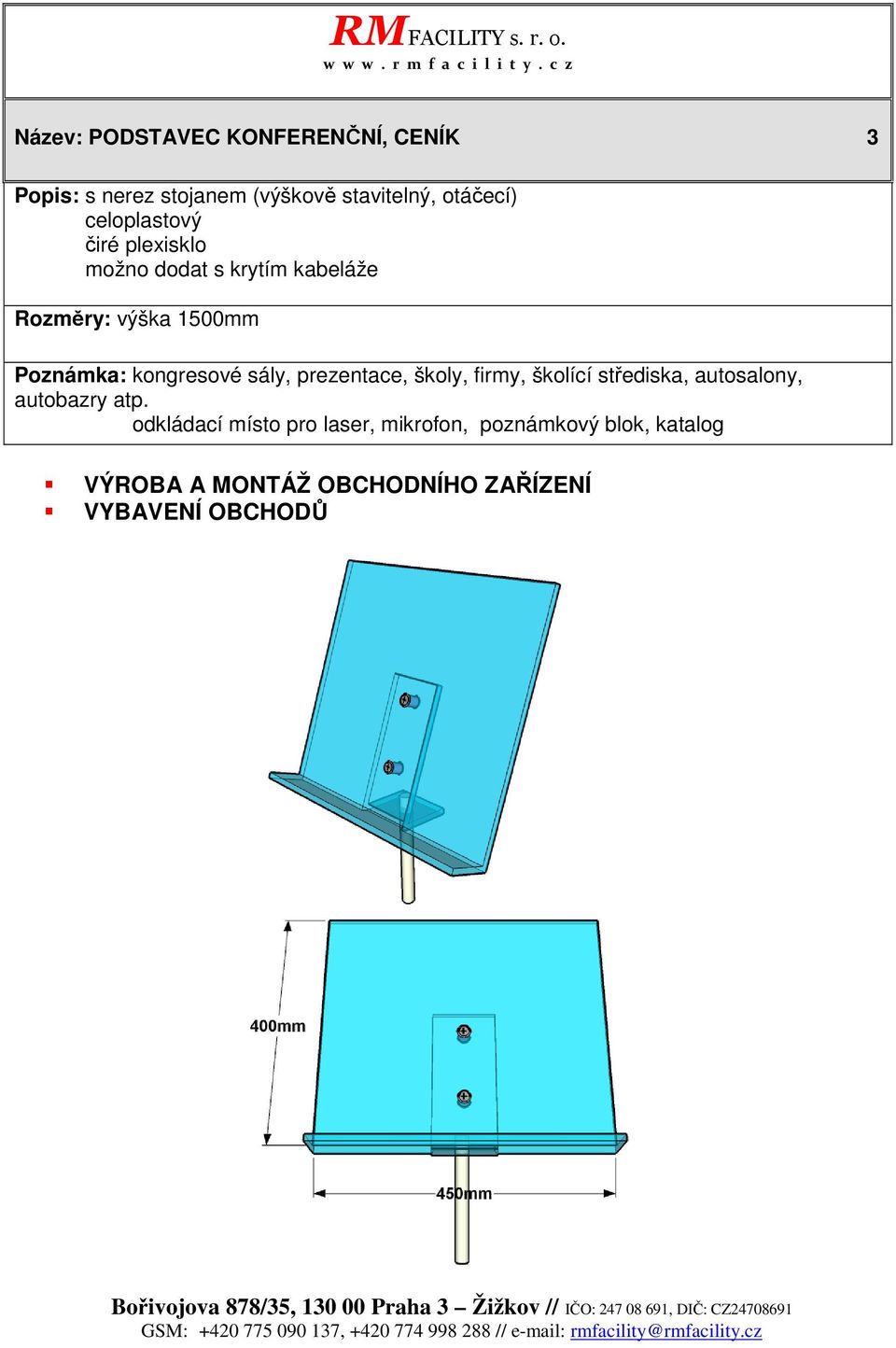 školící střediska, autosalony, autobazry atp.