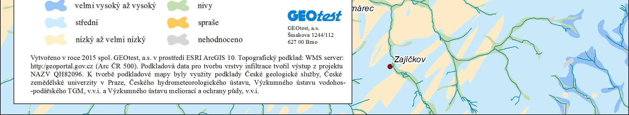 V detailnějším měřítku je výřez mapy uveden na obr. 24 a obr.