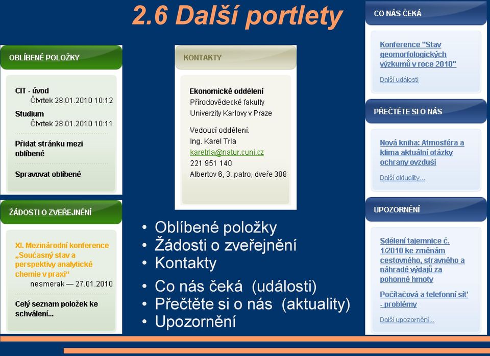 Kontakty Co nás čeká (události)