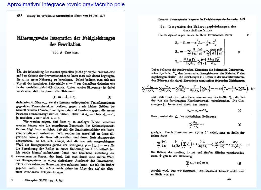 Einstein a gravitační