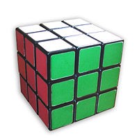 Obrázek 2: Hra patnáct Dále se zaměříme na tzv. Rubikovu kostku, a to v její základní podobě. Jedná se o krychli, složenou z 27 menších krychliček.