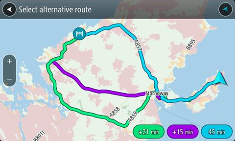 Tip: Chcete-li zobrazit více výsledků, skryjte klávesnici nebo se v seznamu výsledků posuňte dolů. Tip: Stisknutím tlačítka seznam/mapa lze přepínat mezi zobrazením výsledků na mapě a v seznamu: 5.