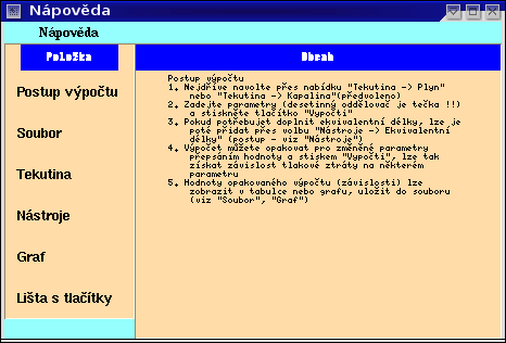 2.6 Nápověda Položky nabídky Nápověda snad není potřeba komentovat.