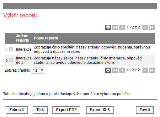 K tomu slouží ikona, kterou najdete na stránce se statistickými údaji o lekci, a to v horní části okna mezi seznamem lekcí vlevo a názvem lekce s jejími údaji vpravo.