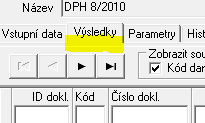 U každého výkazu se tedy nastavují podmínky zpracování (stejně jako dosud výběr kódu daní, období a transakcí) a s tyto podmínky se výkazem ukládají stejně jako vypočtená data.