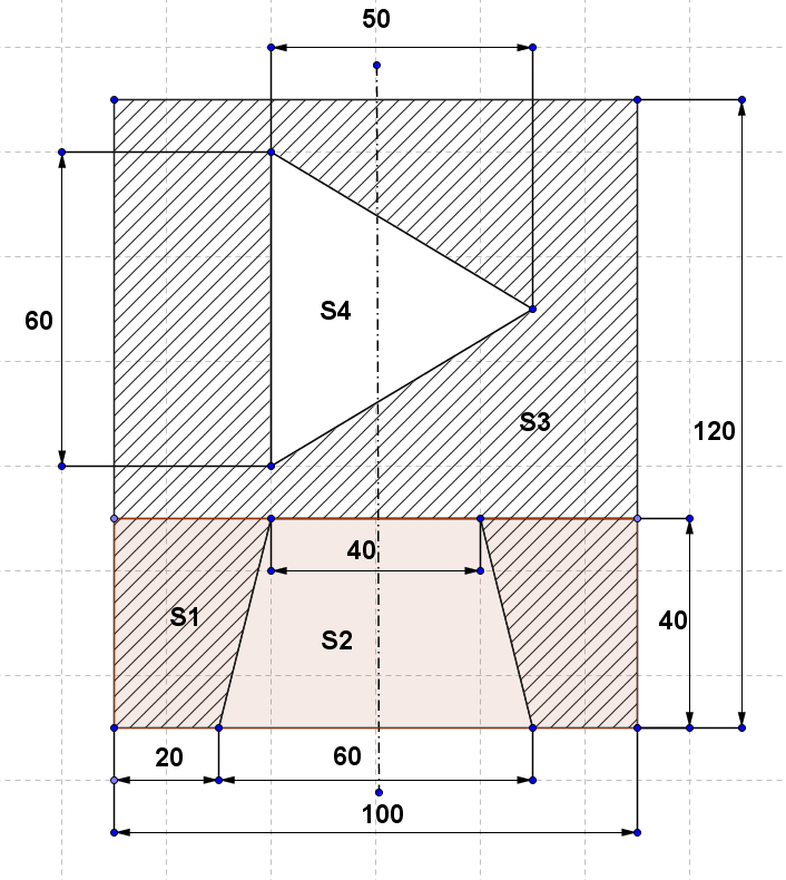 4. Vypočtěte obsh plohy n obrázku (rozměry v mm). Obsh vyšrfovné plohy je 8 500 mm.