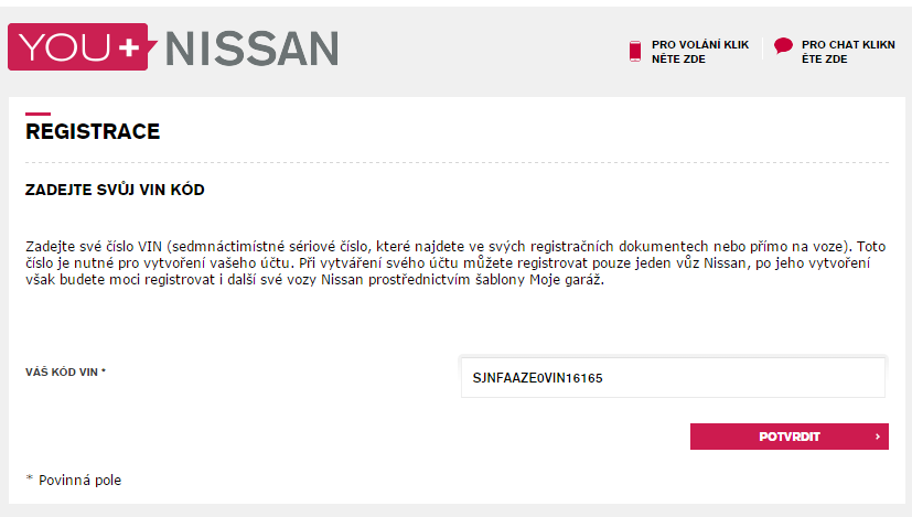 POKUD JIŽ ÚČET MÁTE, NÁSLEDUJTE PROSÍM NÁSLEDUJÍCÍ INSTRUKCE 1. Přihlaste se do You+Nissan (https://www.nissan.cz/cz/cs/youplus.