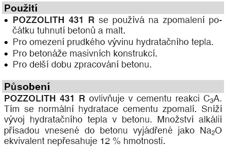 Přísady zpomalující tuhnutí prodlužují dobu přechodu