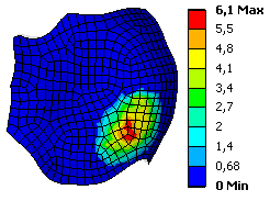 Kontaktni tlak [MPa] Biomechanická studie ruky David Krpalek, 2016 Lokace chrupavky 1 2 Max.hod.