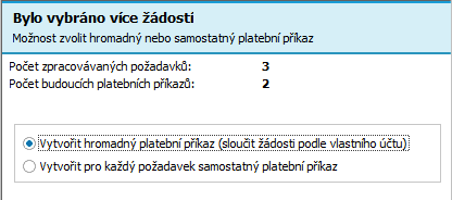 4.27 PLATEBNÍ PŘÍKAZY Z žádostí o platební příkaz, které jsme si vytvořili v předchozích kapitolách, si nyní sestavíme ostré platební příkazy pro banku.