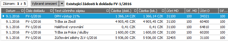 a faktury vyvoláme funkci Opravit a vstoupíme do její subzáložky Rozúčtování.