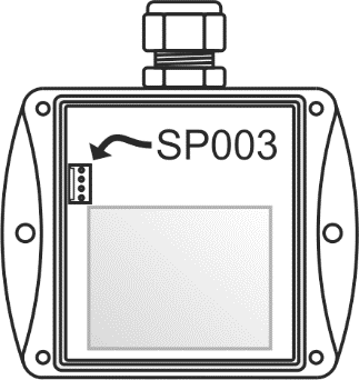 Změna nastavení snímače Nastavení snímače se provádí pomocí zakoupeného komunikačního kabelu SP003, který se připojuje do USB portu osobního počítače.