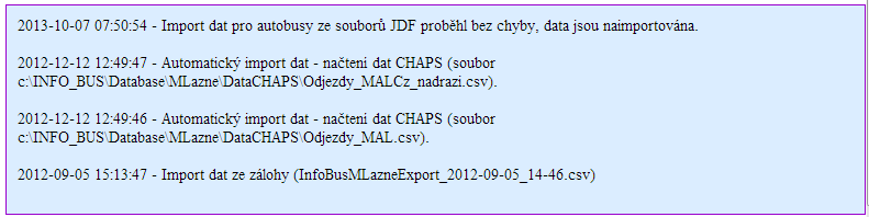 4.4.4 Seznam importů Na konci stránky importy/exporty je zobrazen seznam posledních 6 proběhnutých importů s časem a výsledekem. 4.5 Uživatelé Tato stránka slouží pro administraci uživatelů.