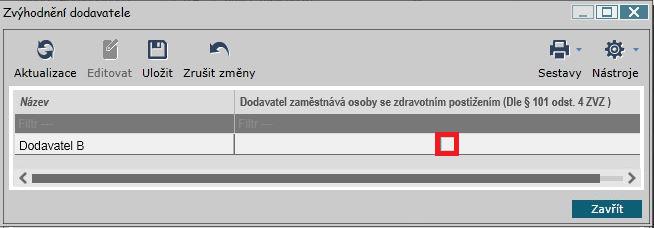 Vstup do aukční síně Obrázek 64 Potvrzení zvýhodnění dodavatele Do aukční síně lze vstoupit prostřednictvím formuláře Veřejná zakázka-detail (v menu Úkony dodavatele rozbalte položku E-aukce a