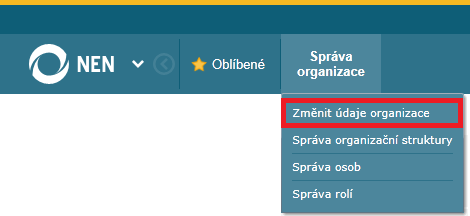 Role Administrátor subjektu je administrativní role a nemá oprávnění k realizaci účasti dodavatele v zadávacích postupech. Pro tento účel musí mít uživatel přiřazenou roli Účastník zadávacího postupu.