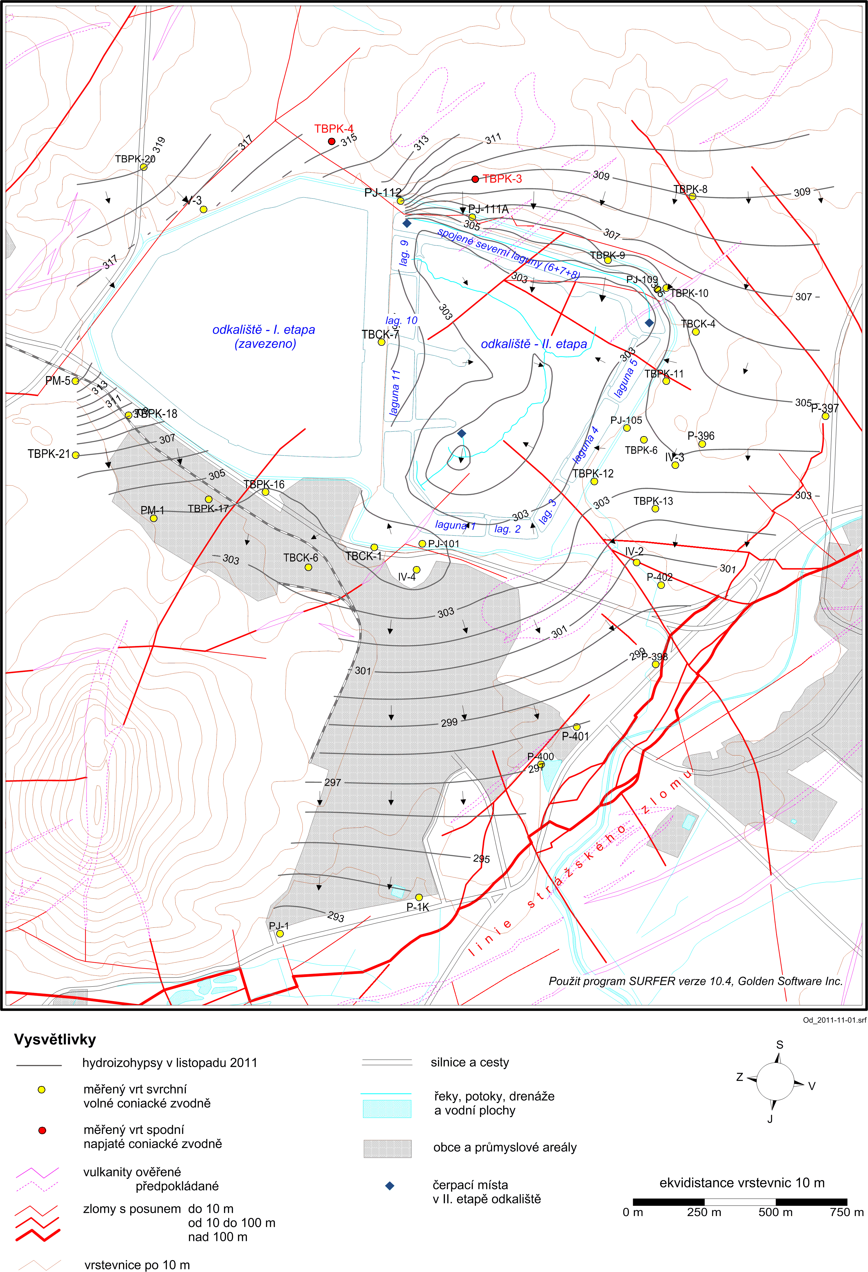 Zpráva o výsledcích monitoringu a stavu složek životního prostředí o. z. TÚU za rok 2011 Obrázek č. 2.3.