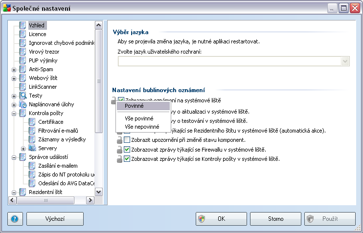 10. Konfigurace Tato kapitola popisuje možnosti konfigurace jednotlivých částí AVG Anti-Virus Network Edice. 10.1.Společné nastavení pro stanice/skupiny Tento dialog umožňuje definovat společné nastavení pro stanice.