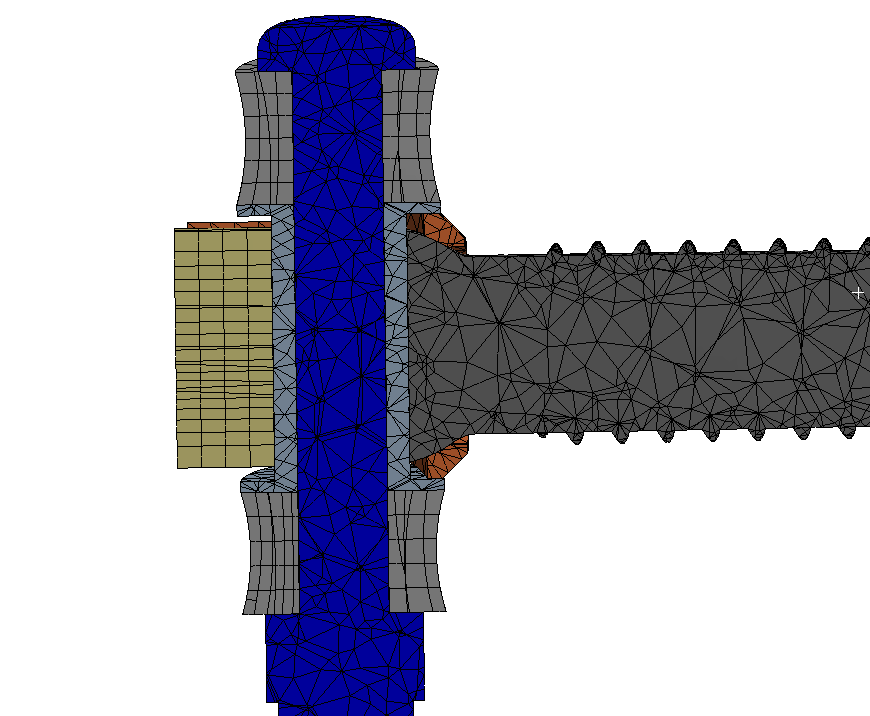 TARGE 170 a CONTA 174 Tyto elementy s mezi uzly a 3 stupni volnosti se používají jako kontaktní páry u 3D solid elementů. Elementy mají stejné geometrické vlastnosti, jako ty, na které jsou napojené.