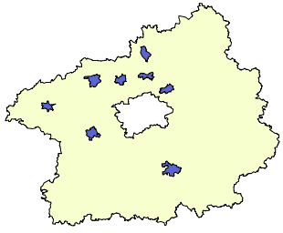 5 Dotazy 5.1 Atributové dotazy 1. Které obce Středočeského kraje mají počet obyvatel mezi 15000-20000?