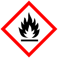 - 2/11 - Výstražný symbol nebezpečnosti: Signální slovo: NEBEZPEČÍ Standardní věty o nebezpečnosti (H-věty): H225 Vysoce hořlavá kapalina a páry.