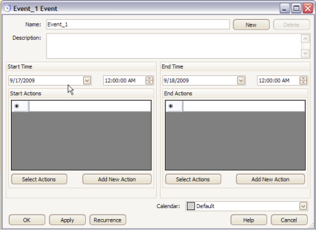 SIMATIC Calendar Scheduler Konfigurace krok za krokem (příklad) 4 E R Event 3 E Action 4 Event 1 (10:30:00, 2009-12-04) Trigger RizTeplMistnosti 3 Action RizTeplMistnosti Set authentication level Set