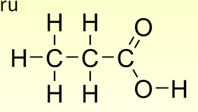 Kyselina propionová slabá kyselina, v porovnání s kyselinou mravenčí - 11-12x slabší neuplatňuje se při snižování ph má výrazné