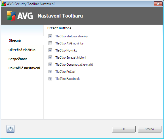 přihlašovací jméno, heslo a bezpečnostní kód vygenerovaný AVG Security Toolbarem. 9.2.