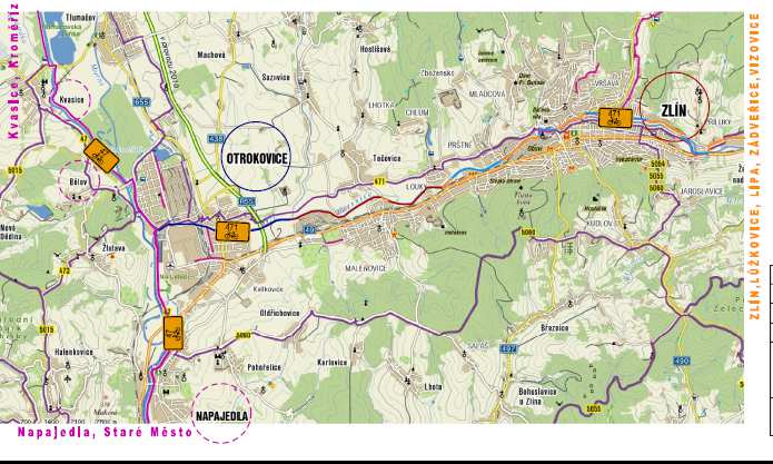 Mapa 24 Přehled stávající a plánované