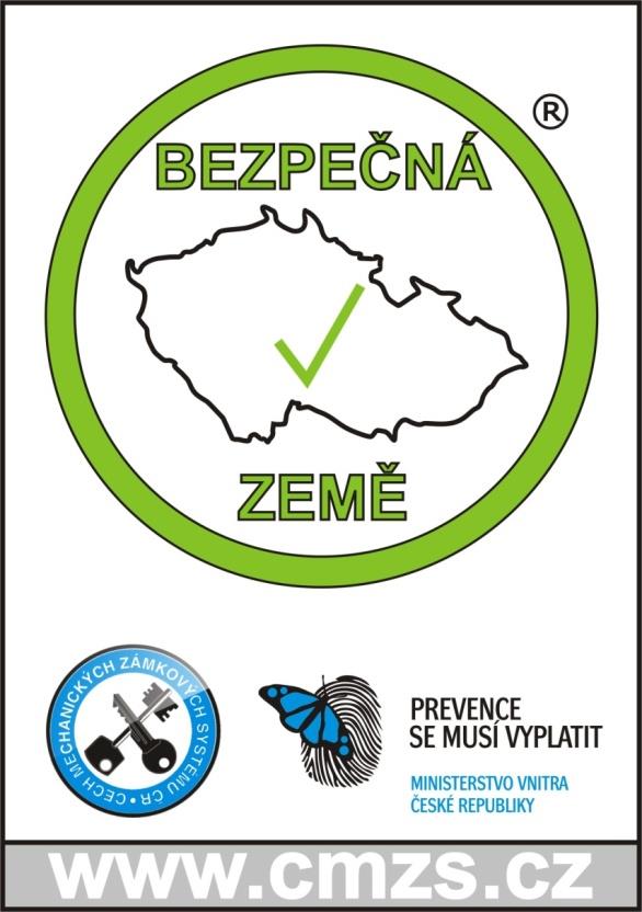 Projekt BEZPEČNÁ ZEMĚ visuální podoba Logo znamená záruku a jistotu správné volby: podle něj najdete člena Cechu MZS-ČR pokud je logo na výrobku