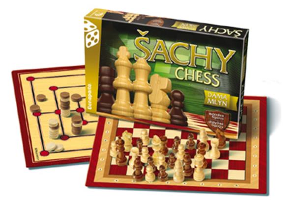 Soubor obsahuje: šachové kameny (16 světlých a 16 tmavých) - šachovnici - návod ŠACHY Královská hra od dávných věků provází lidstvo.