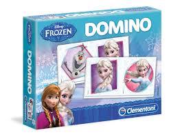 28 dílků pravidla hry DOMINO Frozen je hra kde přikládáme stejné obrázky k